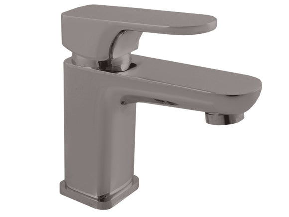 Mitigeur lavabo YUKON en laiton gris métal brossé