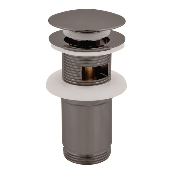 Mitigeur bidet YUKON en laiton métal gris brossé avec siphon