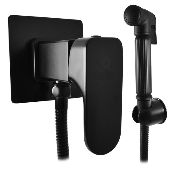 Mitigeur bidet à support fixe avec douchette YUKON en laiton noir