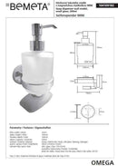 Distributeur de savon + porte-savon magnétique en laiton chromé OMEGA