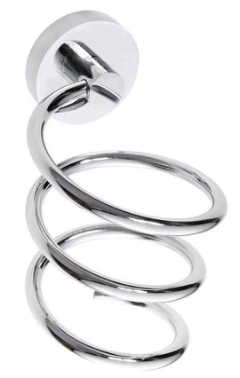 Support sèche-cheveux spiral OMEGA laiton chromé 10x18,5x12,5 cm