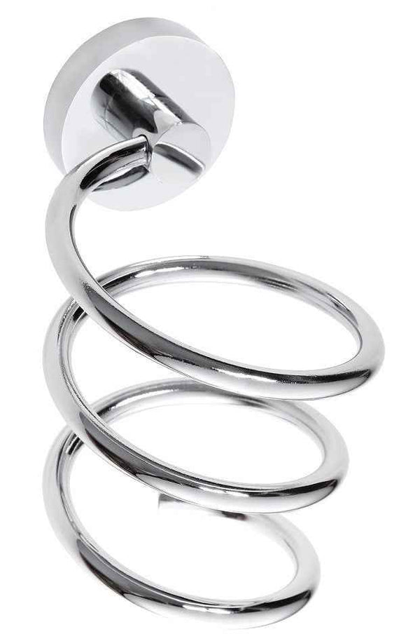 Support sèche-cheveux spiral OMEGA laiton chromé 10x18,5x12,5 cm