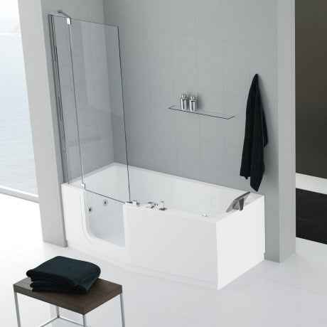 Baignoire à porte NOVELLINI IRIS version COMBY avec pare-baignoire