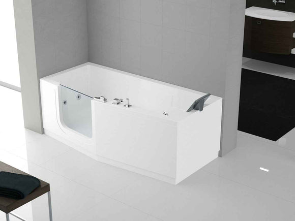Baignoire à porte NOVELLINI IRIS version COMBY avec pare-baignoire