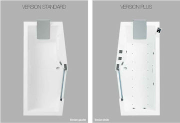 Baignoire à porte NOVELLINI IRIS version COMBY avec pare-baignoire