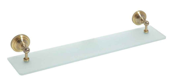 Etagère de douche RETRO en verre et laiton 60x8,7x12 cm