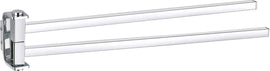 Porte-serviettes double rotatif mural SOLO en laiton chromé 42,2 cm
