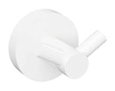 Patère double murale WHITE en laiton blanc 5,5cm