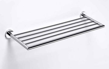 Etagère, tablette avec porte-serviettes OMEGA laiton chromé 65,5x5,5x20cm