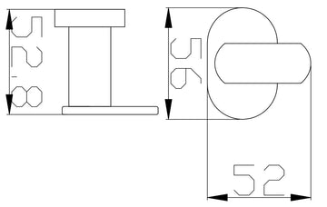 Patère simple YUKON en laiton noir doré 5,6 cm