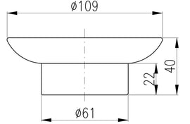 Porte-savon mural YUKON en verre et laiton chromé