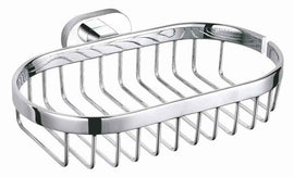 Porte-savon grille YUKON en laiton blanc chromé 20,5x13,73 cm H. 5,4 cm