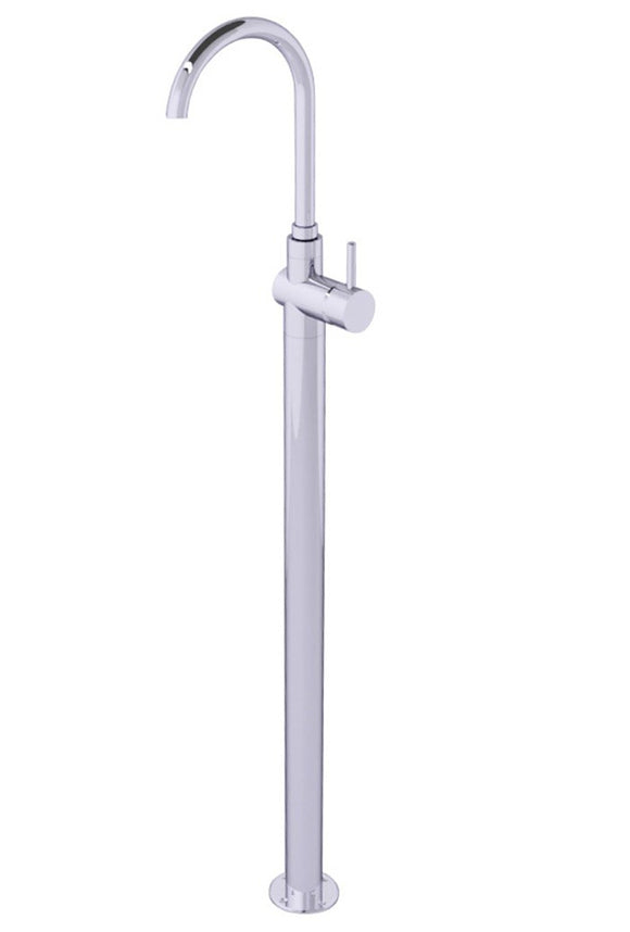 Mitigeur lavabo sur pied SEINA en laiton chromé H. 115 cm