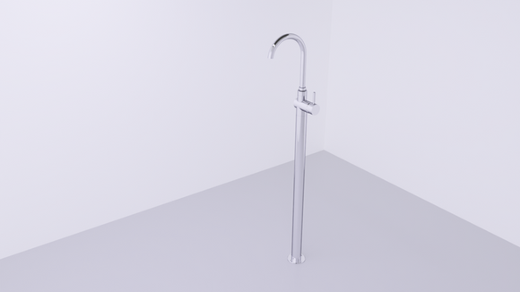 Mitigeur lavabo sur pied SEINA en laiton chromé H. 115 cm