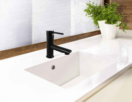 Mitigeur lavabo SEINA sans bonde en laiton noir
