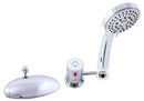 Mitigeur baignoire thermostatique avec cascade 3 trous en laiton chromé