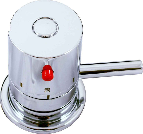 Mitigeur baignoire avec cascade thermostatique 4 trous en laiton chromé