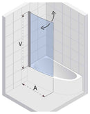 Pare baignoire NOVIK Z108 pour baignoire RIHO ARYL