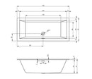 Baignoire acrylique RIHO RETHINK CUBIC 170x75 cm