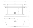 Baignoire acrylique RIHO RETHINK CUBIC WALL 180x80 cm