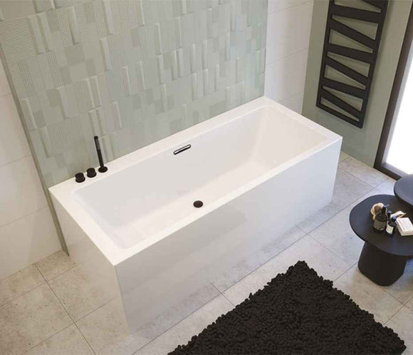 Baignoire RIHO RETHINK CUBIC Plug&Play Back2Wall 160x70 cm