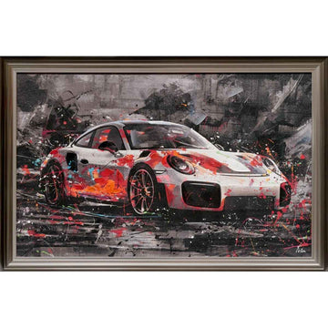 Tableau cadre en bois RACING