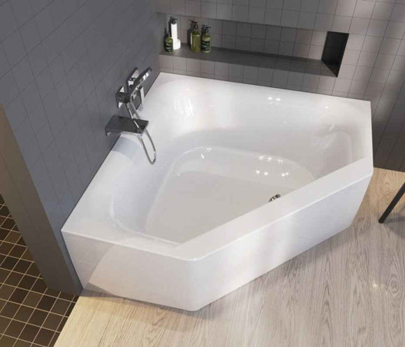 Baignoire d'angle acrylique RIHO AUSTIN Plug&Play 145x145cm
