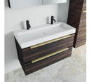 Lavabo SPRING VOW RIHO 100x46x8 cm 2 trous en composite de marbre