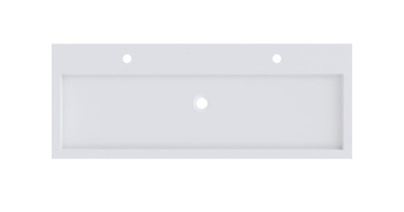 Lavabo SPRING VOW RIHO 120x46x8 cm 2 trous en composite de marbre