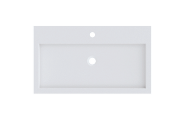 Lavabo SPRING VOW RIHO 80x40x8 cm en composite de marbre