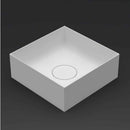 Vasque à poser blanc mat THIN SQUARE RIHO 38x38 cm solid surface