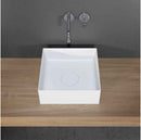 Vasque à poser blanc mat THIN SQUARE RIHO 38x38 cm solid surface