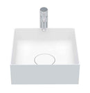 Vasque à poser blanc mat THIN SQUARE RIHO 38x38 cm solid surface