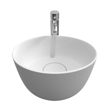 Vasque à poser blanc mat OVAL BOWL RIHO 38x33 cm en solid surface