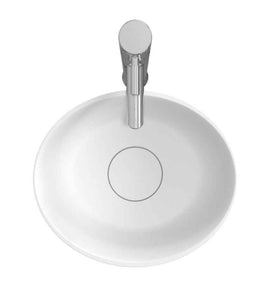 Vasque à poser blanc mat OVAL BOWL RIHO 38x33 cm en solid surface