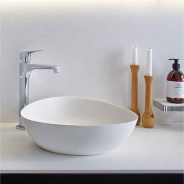 Vasque à poser blanc mat OVIEDO RIHO 41x41 cm solid surface