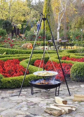 WOK 46 cm spécial brasero sur trépied + brasero PAN 70 cm