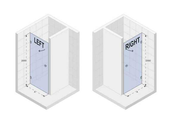 Porte de douche battante à charnières chromées SCANDIC NXT 101 RIHO 70x200 cm
