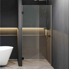 Porte de douche battante à charnières noires SCANDIC NXT 101 RIHO 80x200 cm