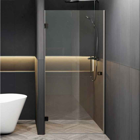 Porte de douche battante à charnières noires SCANDIC NXT 101 RIHO 80x200 cm