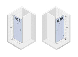Porte de douche battante à charnières noires SCANDIC NXT 101 RIHO 100x200 cm