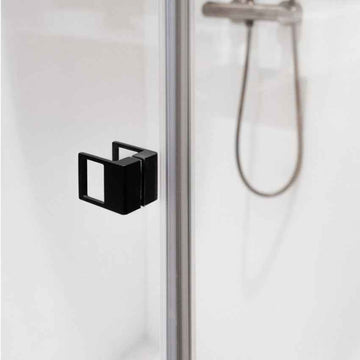 Porte de douche battante à charnières noires SCANDIC NXT 102 RIHO 90x200 cm