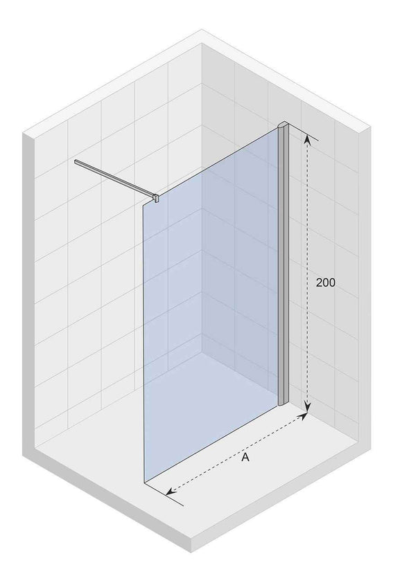 Paroi de douche italienne NOVIK 400 RIHO 120x200 cm