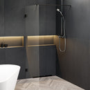 Paroi de douche walk-in SCANDIC NXT 400 RIHO 80 x200 cm à charnières noires-2