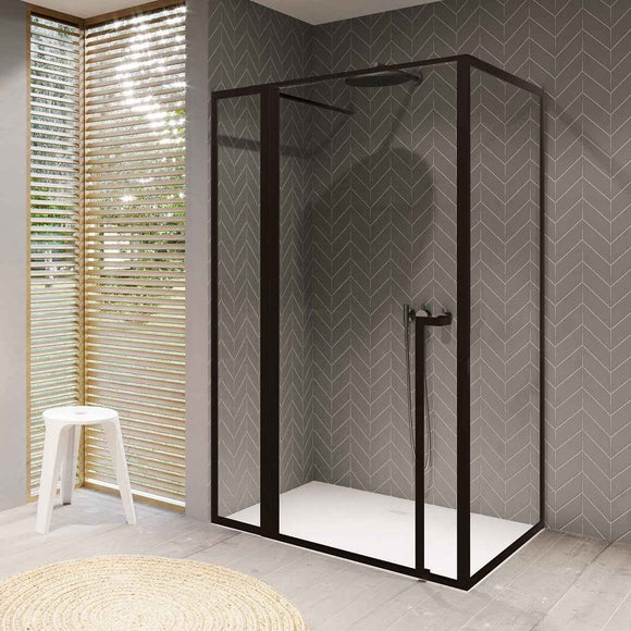 Cabine de douche d'angle LUCID 203 RIHO 110x90 x200cm avec porte battante