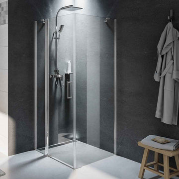 Cabine de douche d'angle NOVIK 203 RIHO 90x80 x200cm avec porte battante