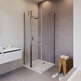 Cabine de douche d'angle NOVIK 203 RIHO 90x80 x200cm avec porte battante