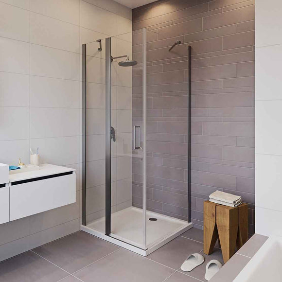 Cabine de douche d'angle NOVIK 203 RIHO 90x80 x200cm avec porte battante