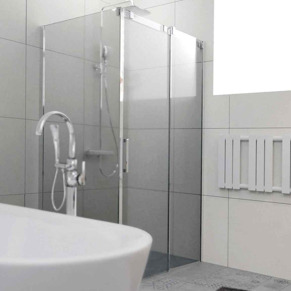 Cabine de douche d'angle OCEAN 203 RIHO 120x100 x195cm avec porte coulissante