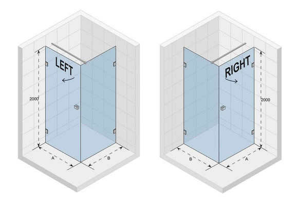 Cabine de douche d'angle SCANDIC NXT 201 RIHO 100x80 x200cm à charnière chromée